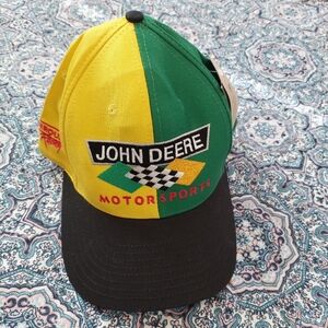 Vintage John Deere Motorsports Chad Little Racing Hat Cap‎ One Size NWT